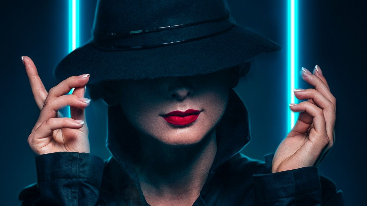 Обои шляпа, свет, солнце шляпа, пурпур, освещение в разрешении 1280x720