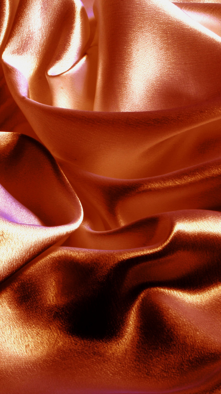 Обои крупный план, шелк, атласный, ткань, коричневый цвет в разрешении 750x1334