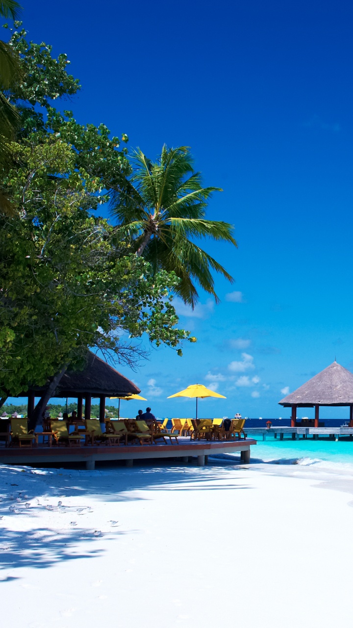 Обои прибежище, пляж, курортный остров, Остров, тропическая зона в разрешении 720x1280