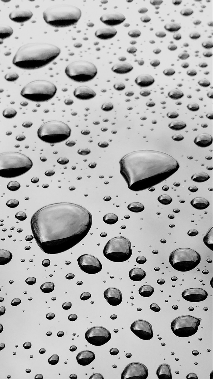 Обои круг, падение, влага, металл, белые в разрешении 720x1280