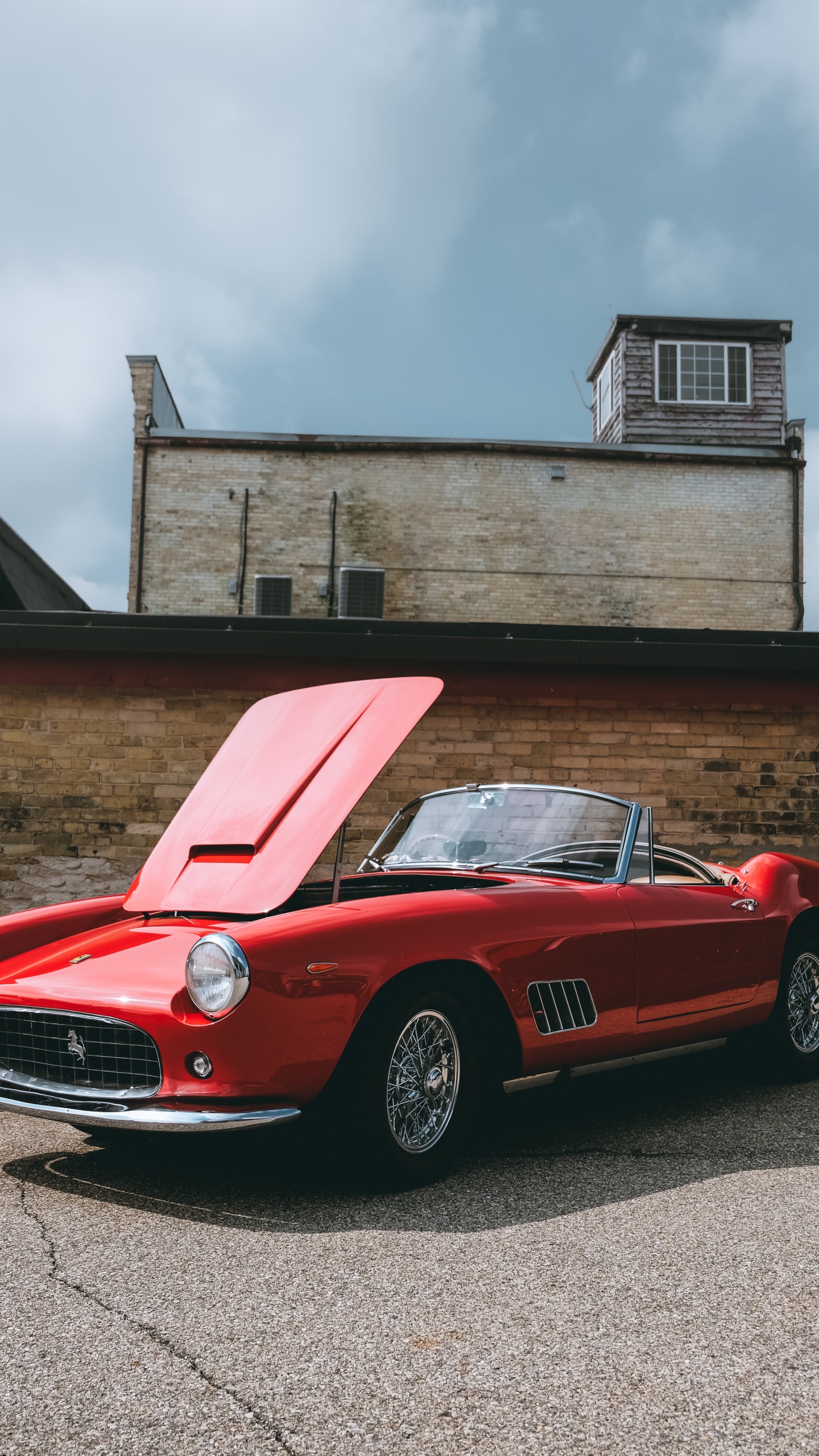 Обои Кабриолет, спорткар, авто, классический автомобиль, кузов купе в разрешении 1440x2560