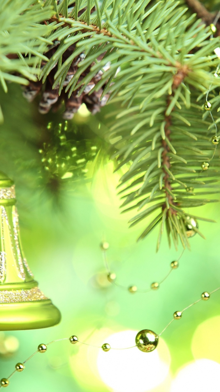 Обои Рождественский день, Рождественские украшения, дерево, ель, пихта в разрешении 720x1280