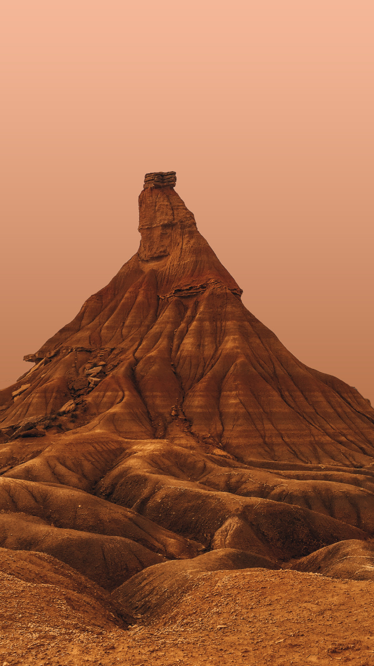 Обои Барденас-Реалес, горный рельеф, окружающая среда, рок, бьютт в разрешении 750x1334