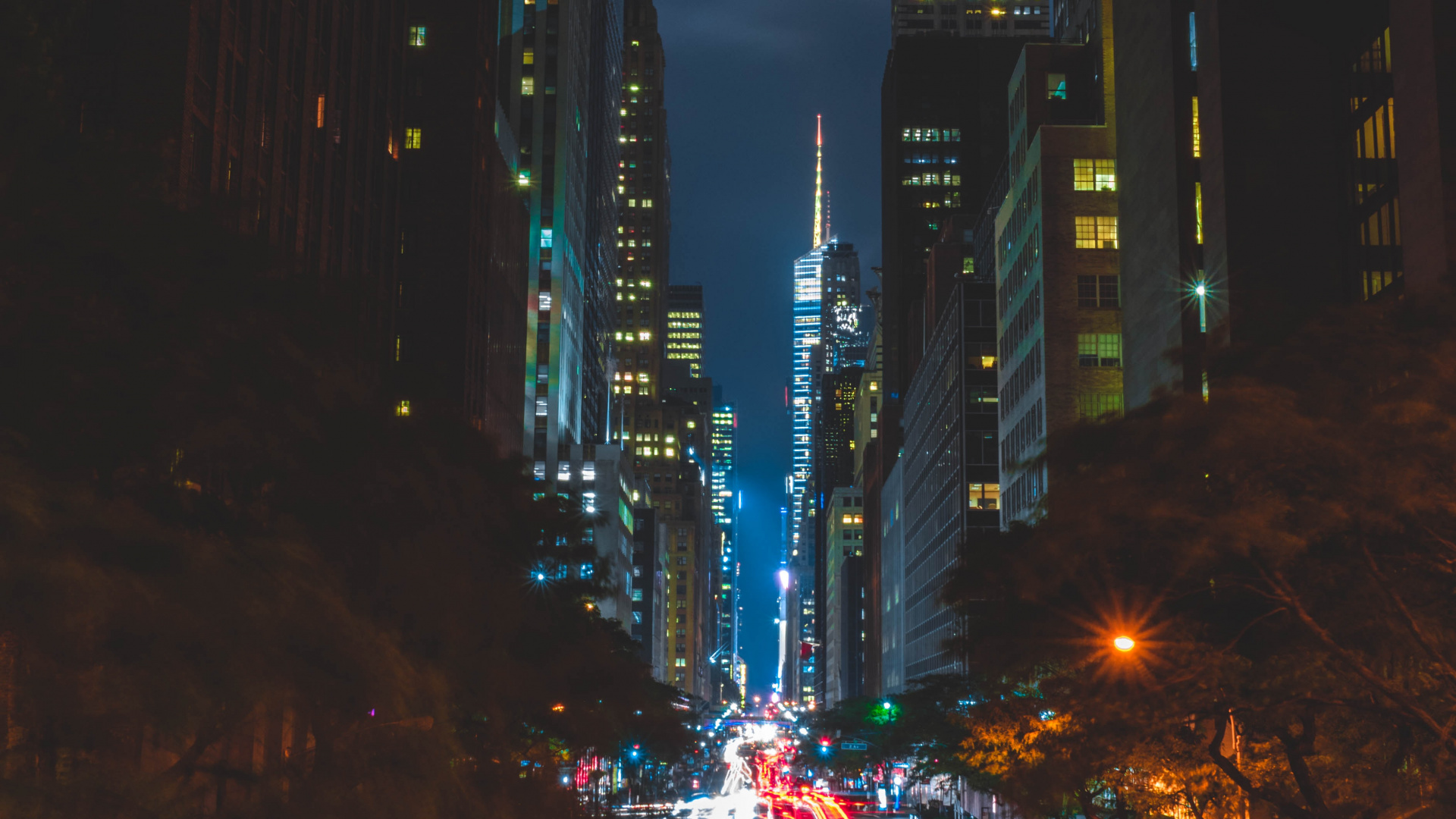 Обои метрополия, городской район, город, городской пейзаж, ночь в разрешении 1920x1080