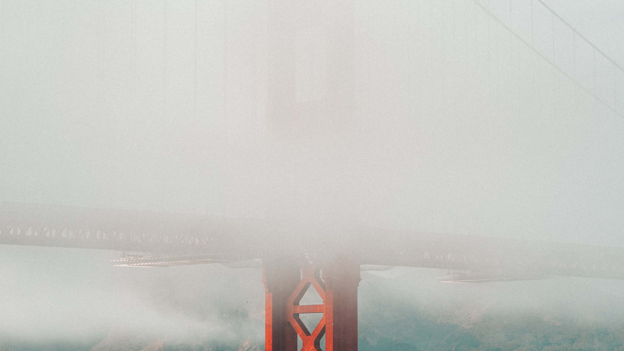 Обои мост Golden Gate, мост, вода, дымка, море в разрешении 2560x1440