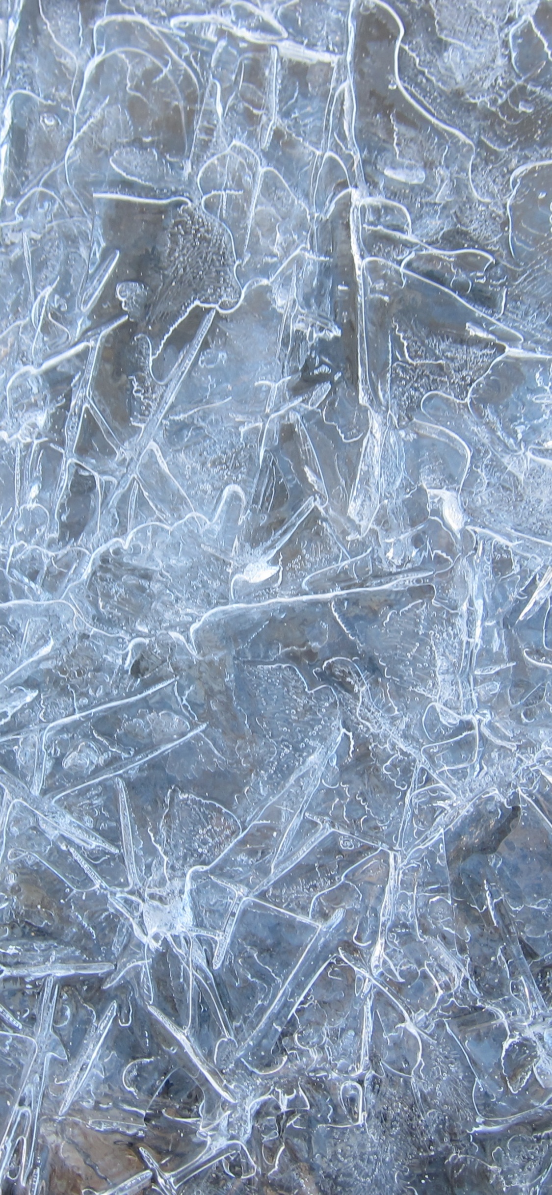 Обои лед, текстура, замораживание, вода, мороз в разрешении 1125x2436