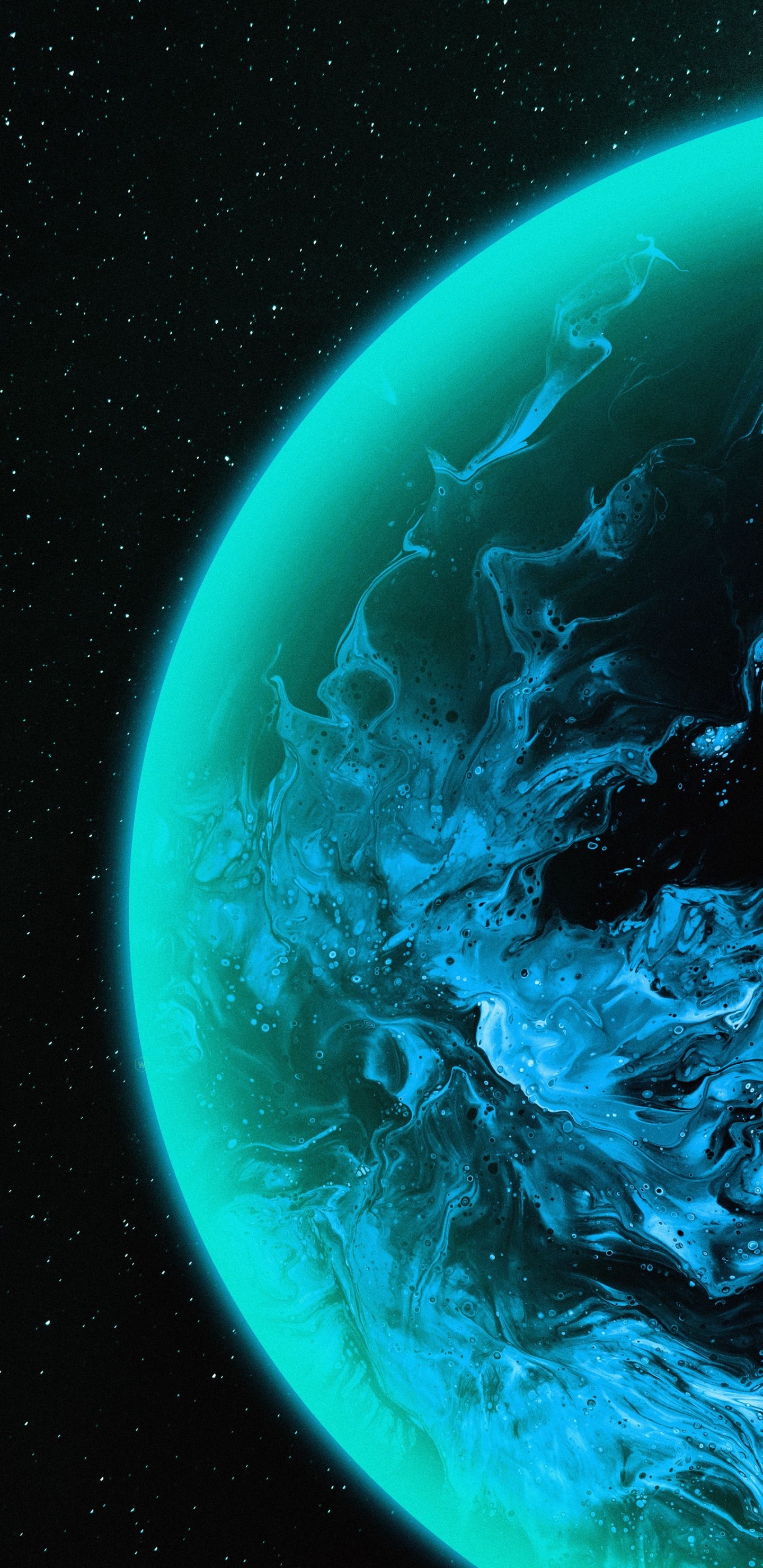 Обои земля, флора гектора, планета в разрешении 1440x2960