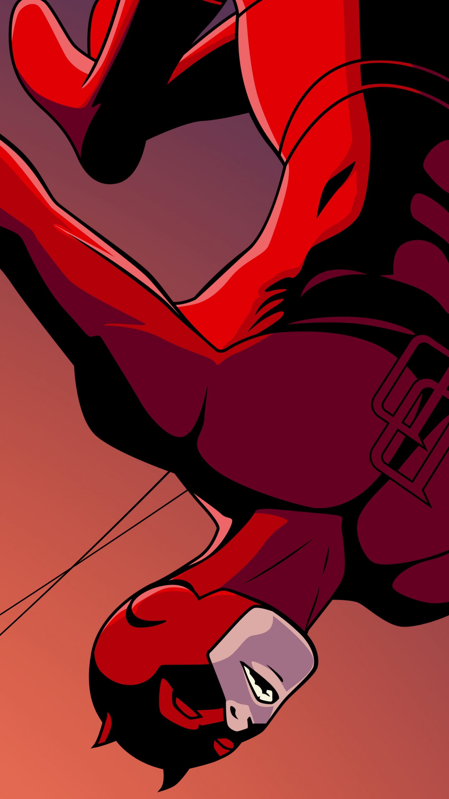 Обои смельчак, Сезон Сорвиголова Чудес 3, marvel, красный цвет, мультфильм в разрешении 1440x2560