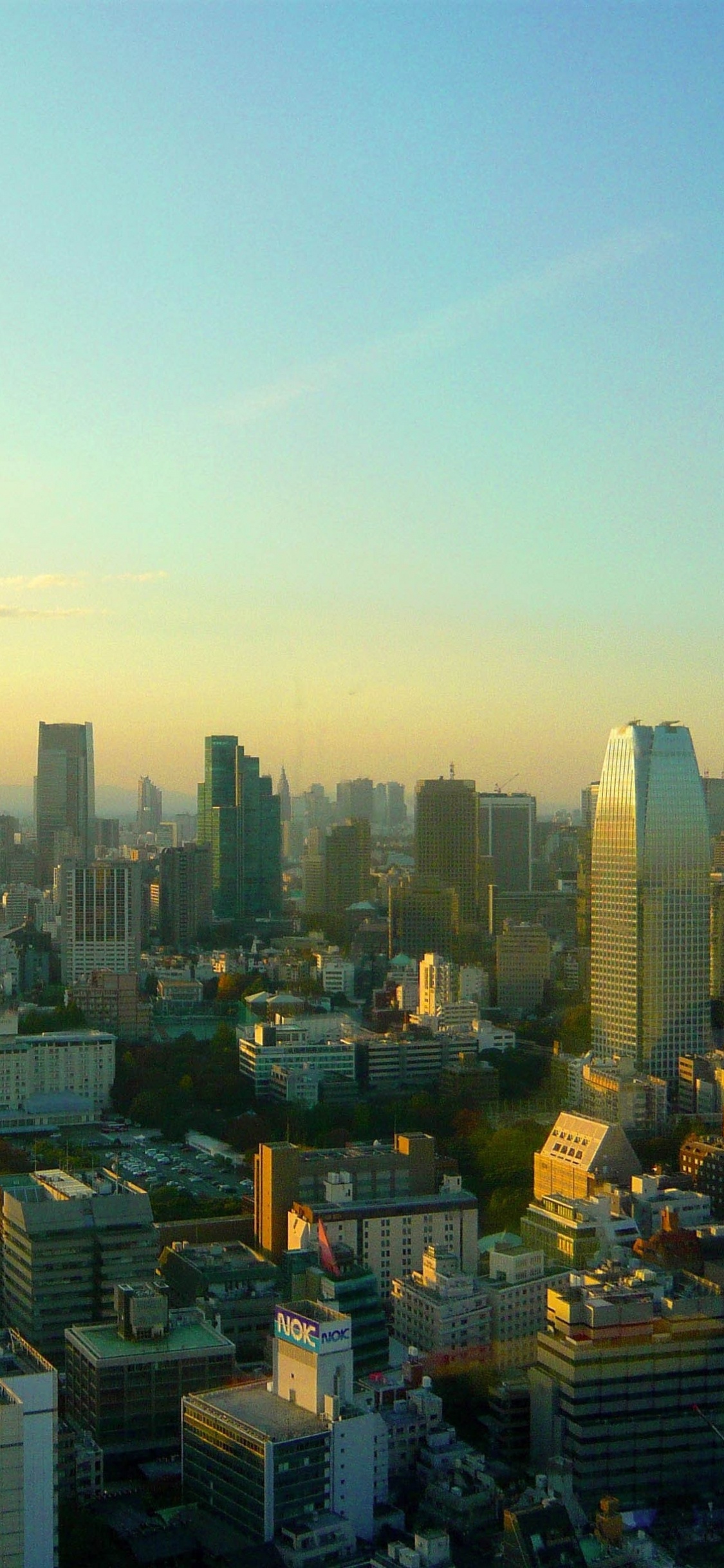 Обои токийская башня, городской пейзаж, город, городской район, метрополия в разрешении 1125x2436