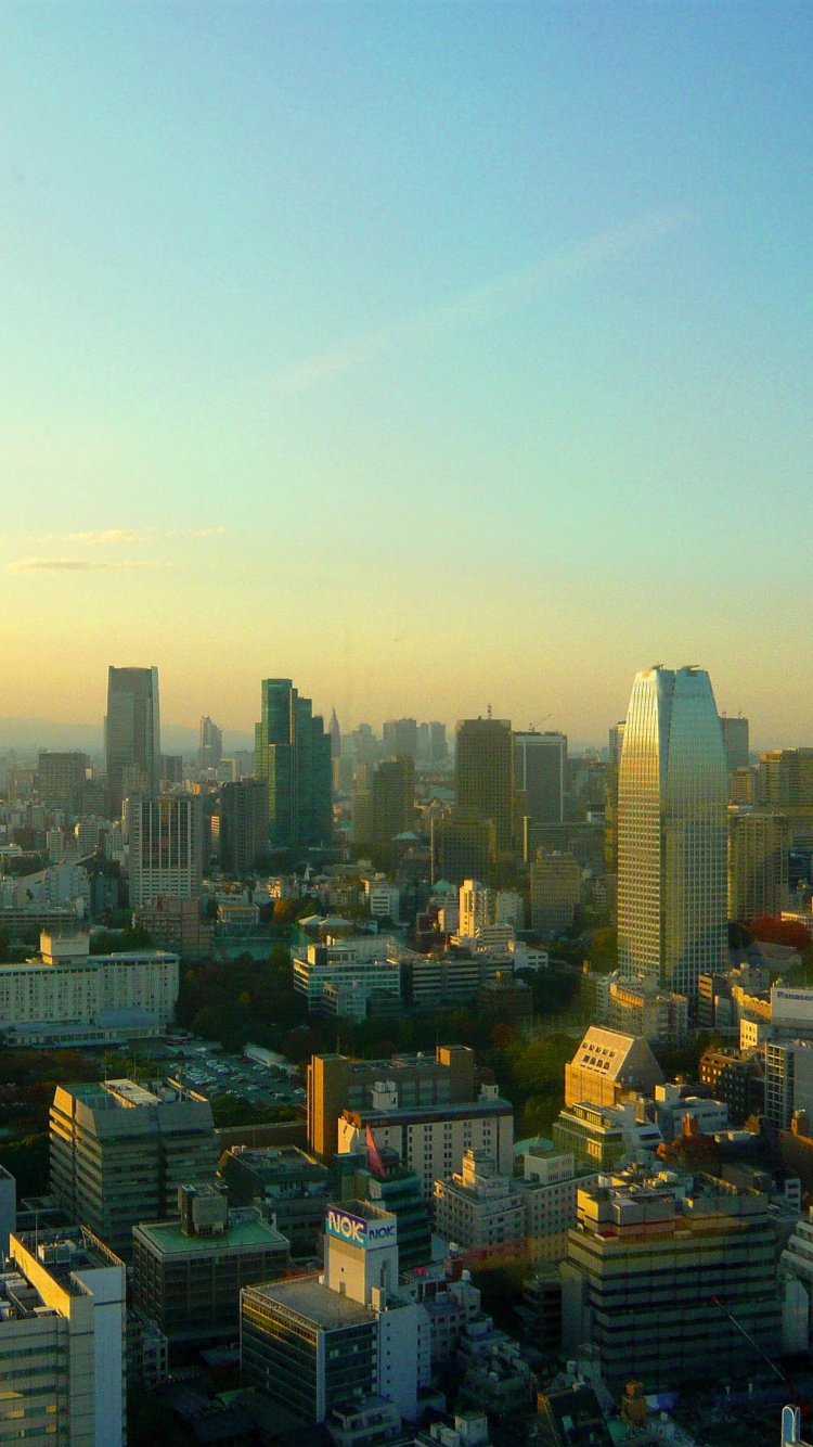 Обои токийская башня, городской пейзаж, город, городской район, метрополия в разрешении 750x1334