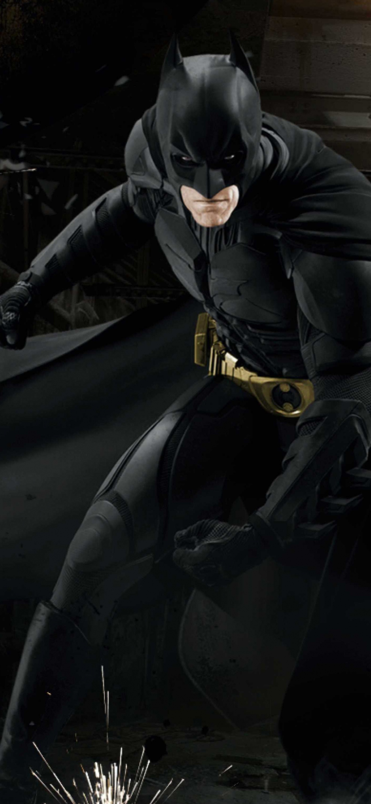 Обои Бэтмен, Темный Рыцарь Трилогия, компьютерная игра, демон, темнота в разрешении 1242x2688