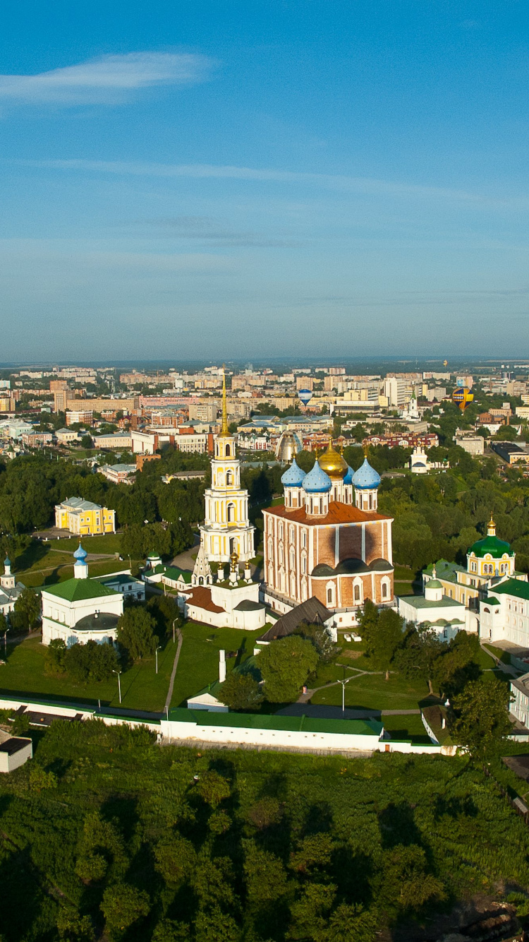 Обои Москва, полеты на воздушном шаре, воздушный шар, город, кострома в разрешении 750x1334