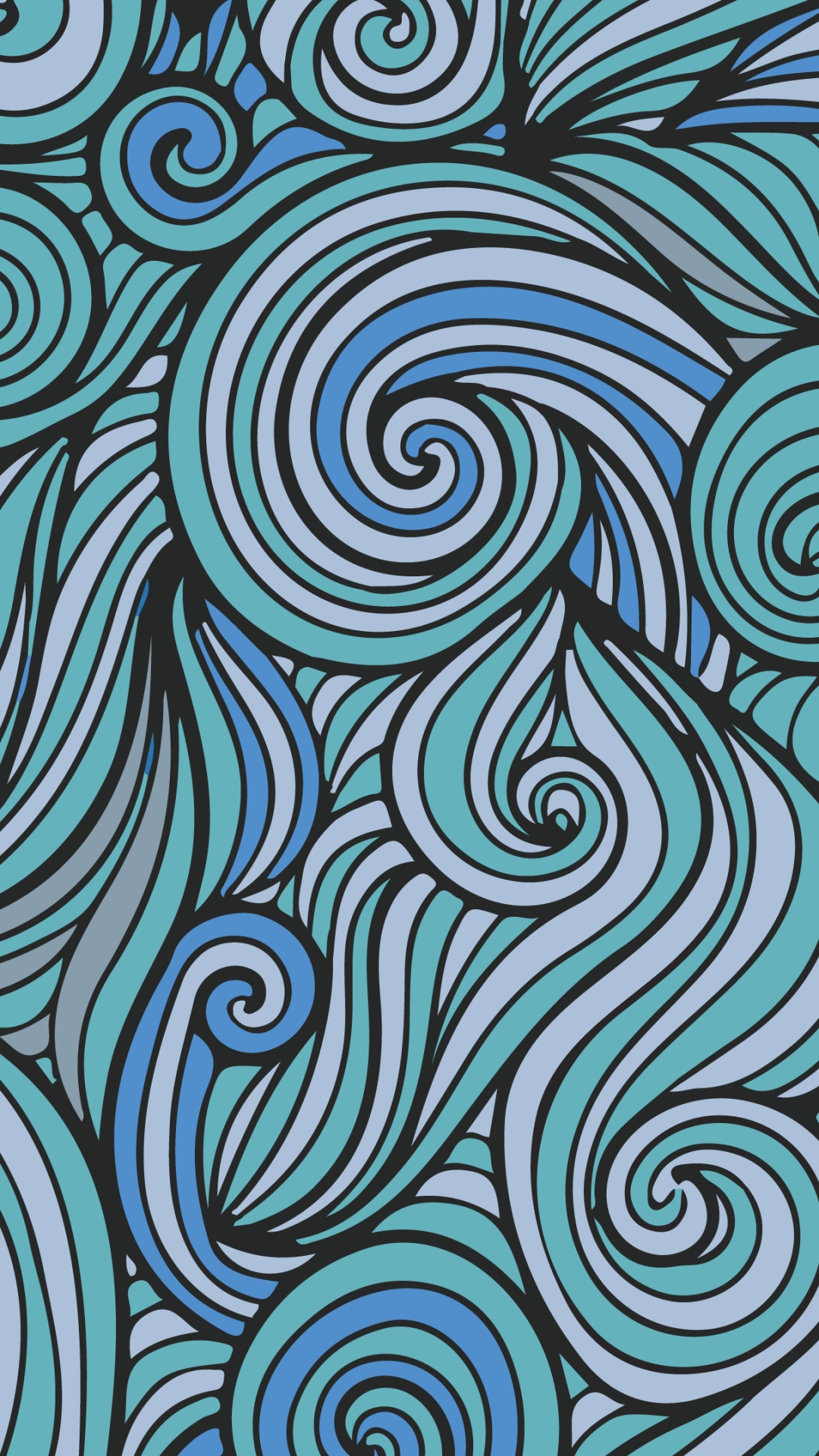 Обои эстетика, дизайн, синий, зеленый, лазурный в разрешении 1080x1920