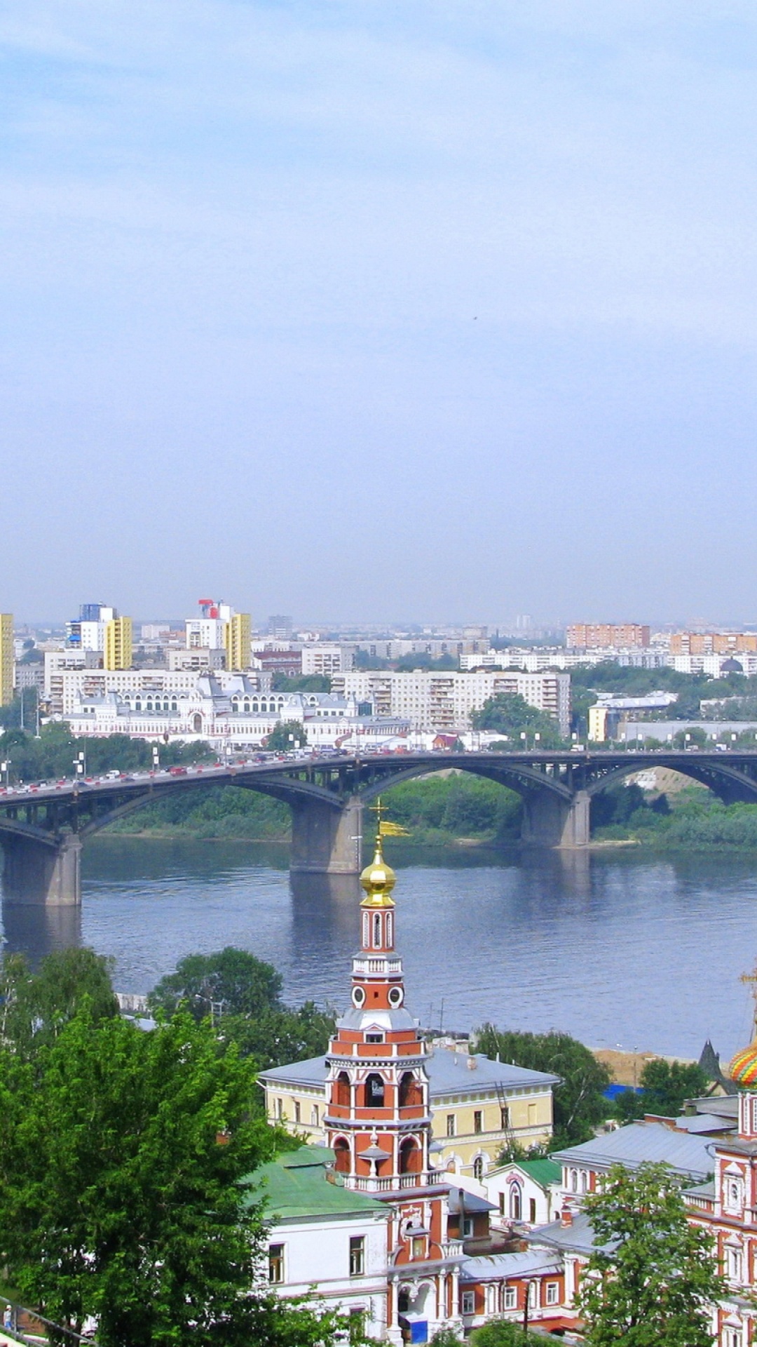 Обои нижний Новгород, город, городской район, реки, дневное время на ...