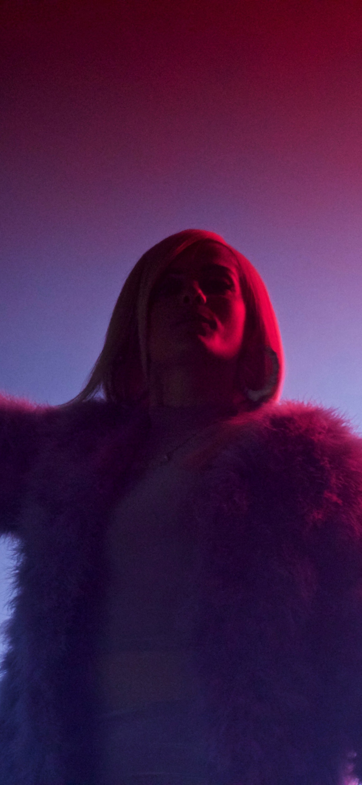 Обои красный цвет, Представление, пурпур, свет, облако в разрешении 1242x2688