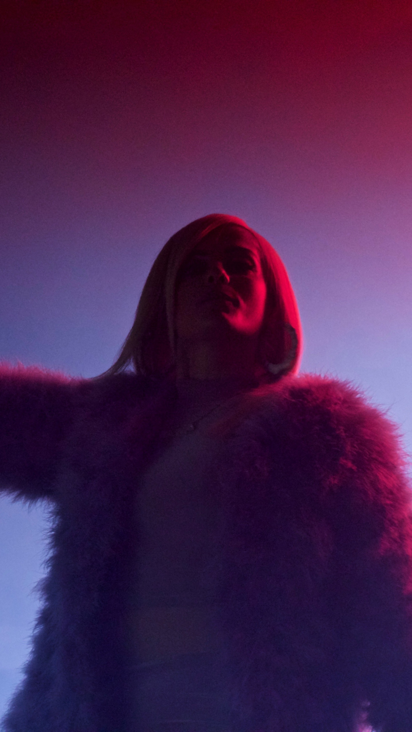 Обои красный цвет, Представление, пурпур, свет, облако в разрешении 1440x2560