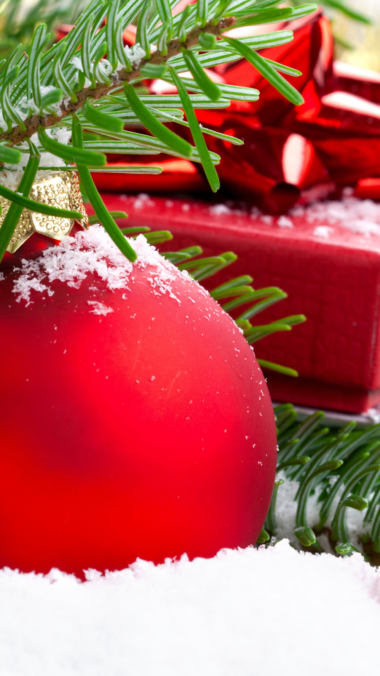 Обои Рождественский день, рождественский орнамент, елка, Рождественские украшения, пихта в разрешении 750x1334