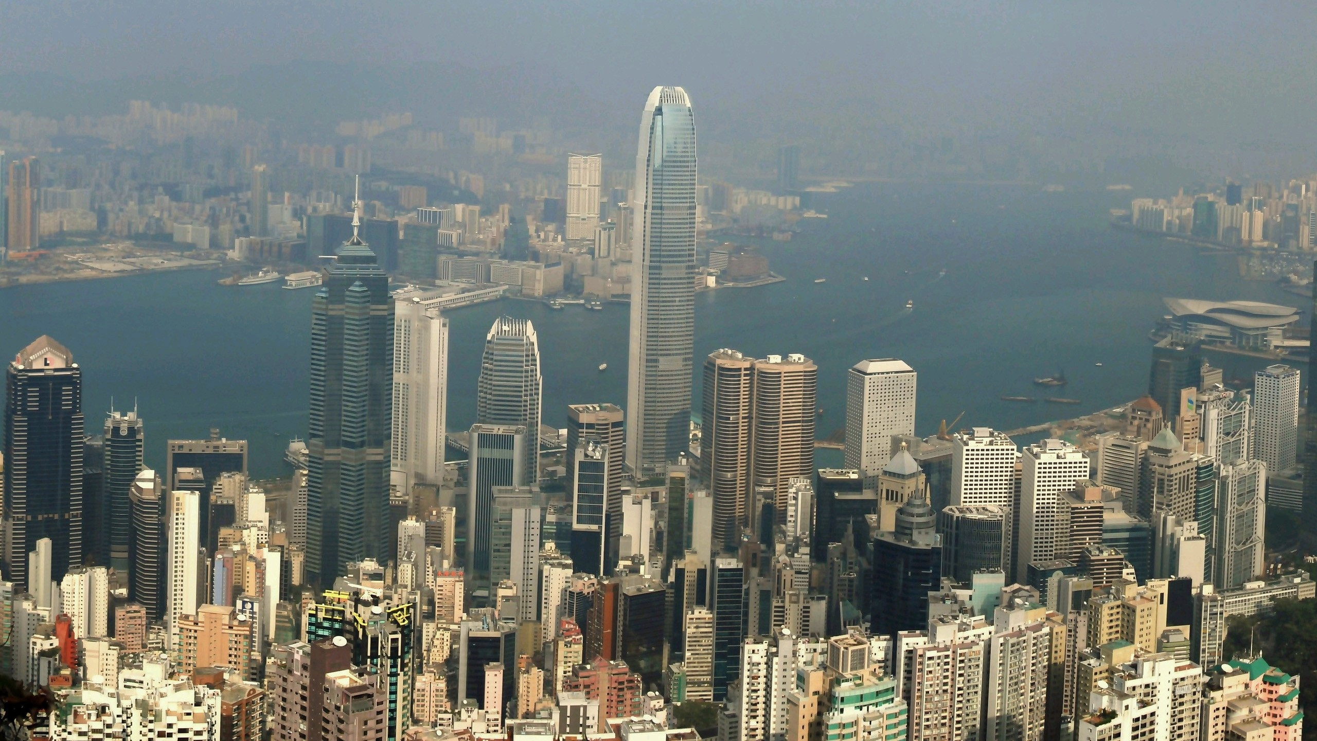 Обои пик Виктория, Лан Квай Фонг Отель Кау У Фонг, городской пейзаж, город, метрополия в разрешении 2560x1440