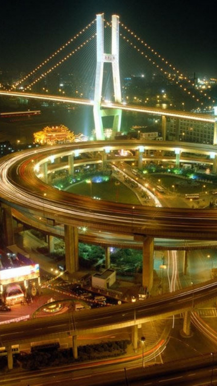 Обои ночь, ориентир, метрополия, город, городской пейзаж в разрешении 750x1334