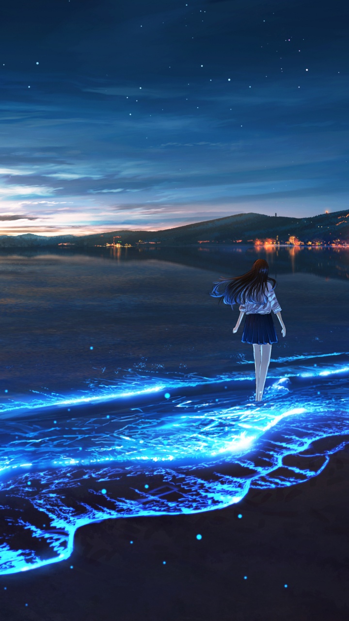 Обои арт, оставайся потерянным со мной, вода, атмосфера, свет в разрешении 720x1280