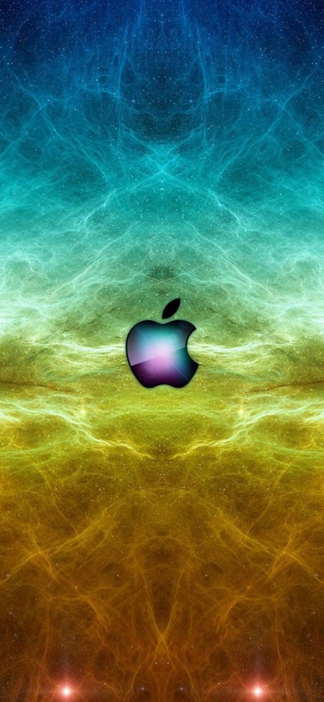 Обои apple, атмосфера, космос, сердце, растение в разрешении 1125x2436