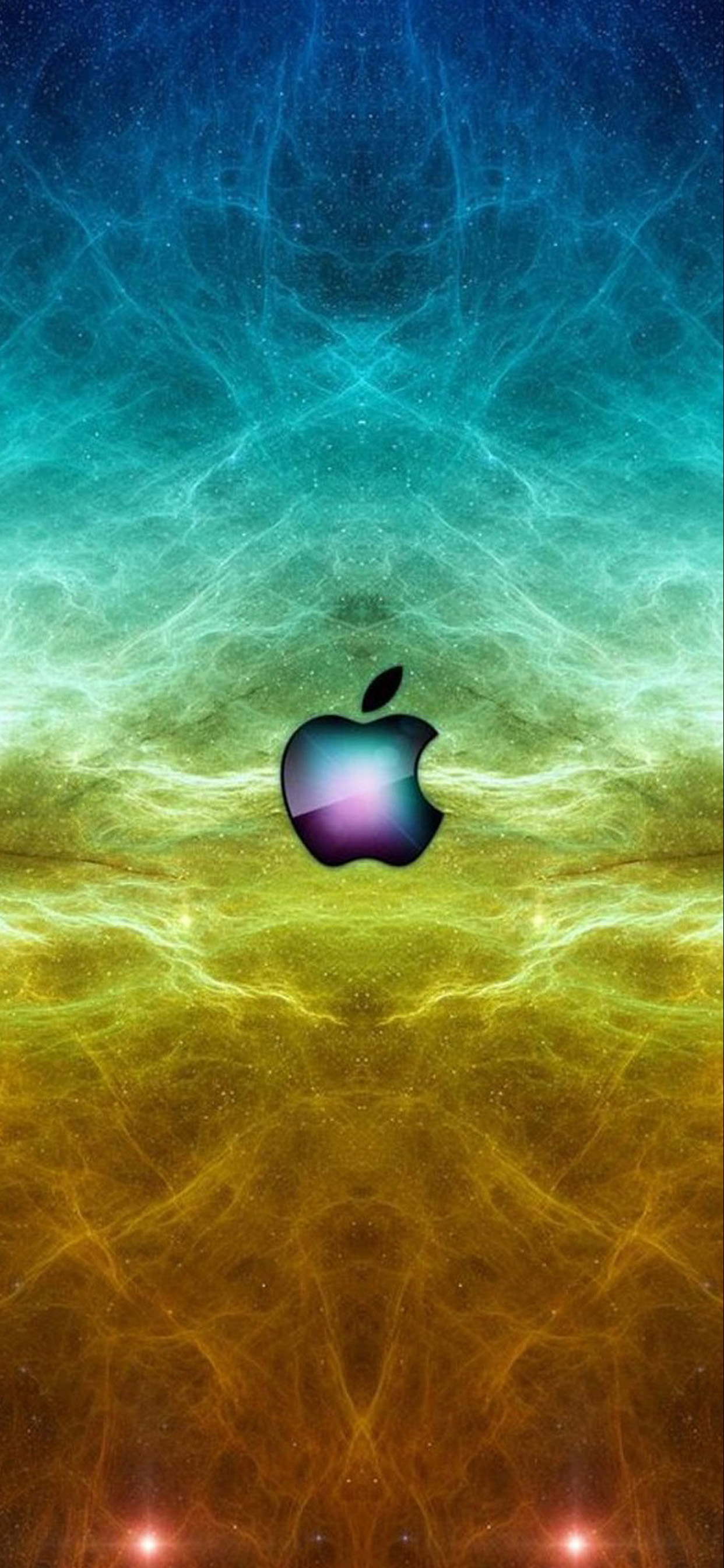 Обои apple, атмосфера, космос, сердце, растение в разрешении 1242x2688