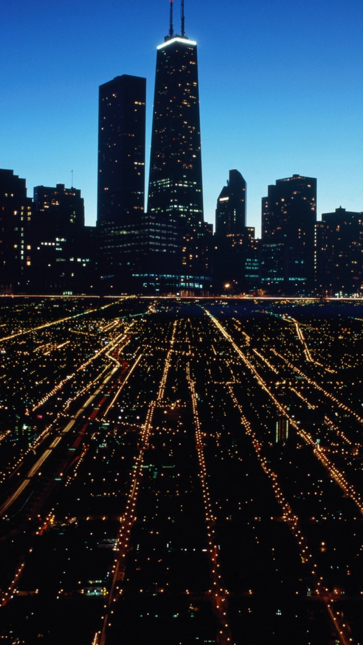 Обои Силуэты Городов, линия горизонта, городской пейзаж, город, городской район в разрешении 720x1280