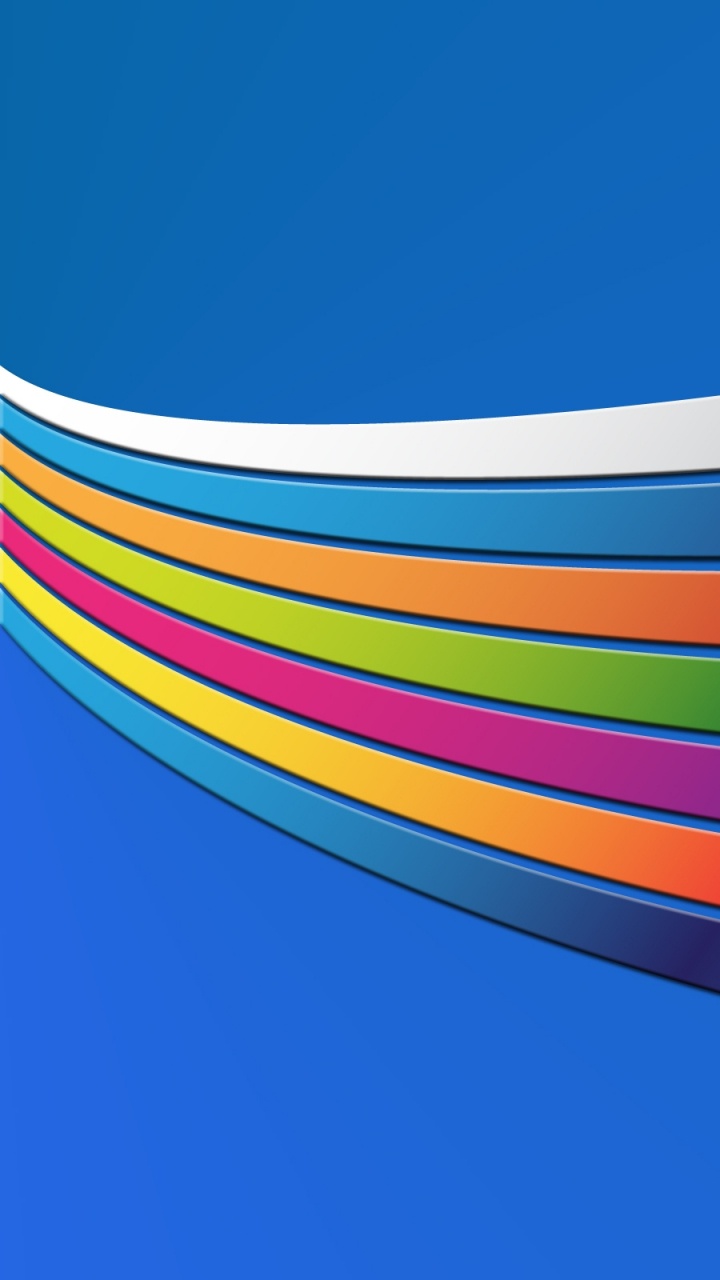 Обои синий, линия, голубой, желтый, красочный в разрешении 720x1280