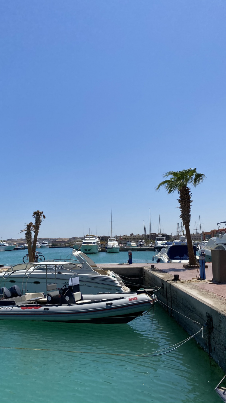 Обои Марина, перевозка воды, вода, лодка, яхта в разрешении 750x1334