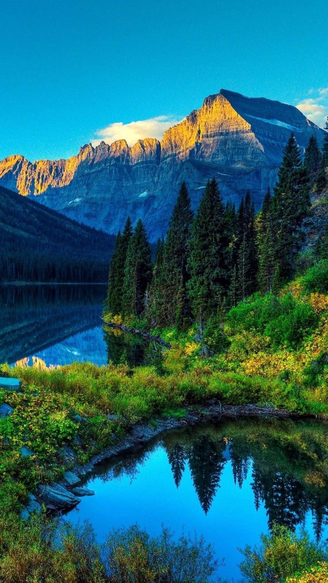 Обои гора, природный ландшафт, природа, горный рельеф, дикая местность в разрешении 1080x1920