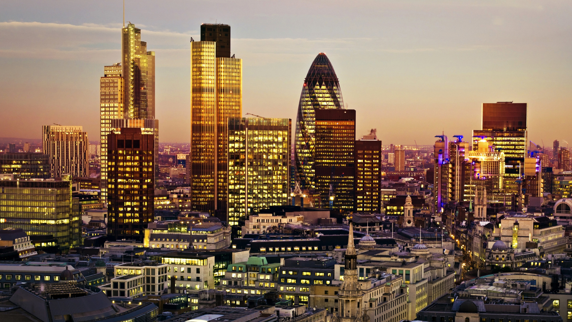 Обои городской пейзаж, город, городской район, метрополия, линия горизонта в разрешении 1920x1080