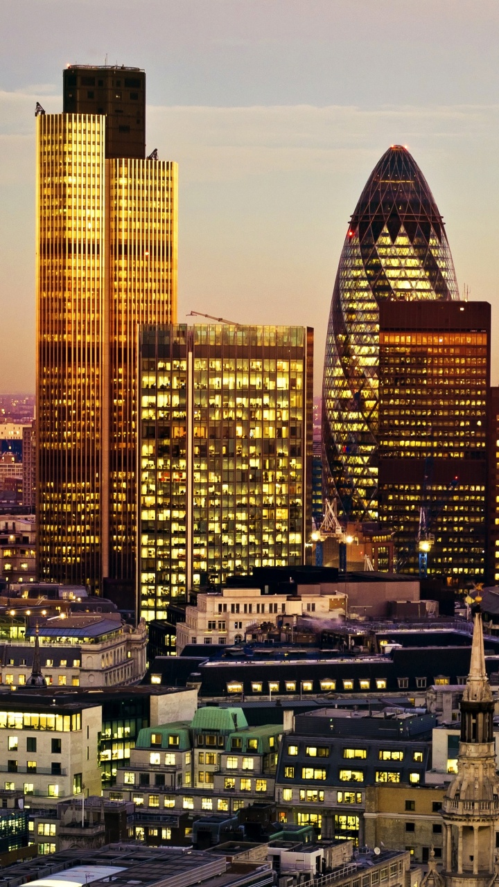 Обои городской пейзаж, город, городской район, метрополия, линия горизонта в разрешении 720x1280