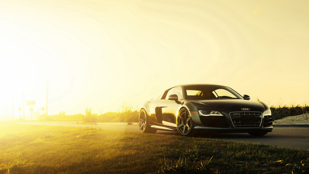 Обои audi, двигатель V10, спорткар, автомобильный дизайн, личный авто в разрешении 1280x720