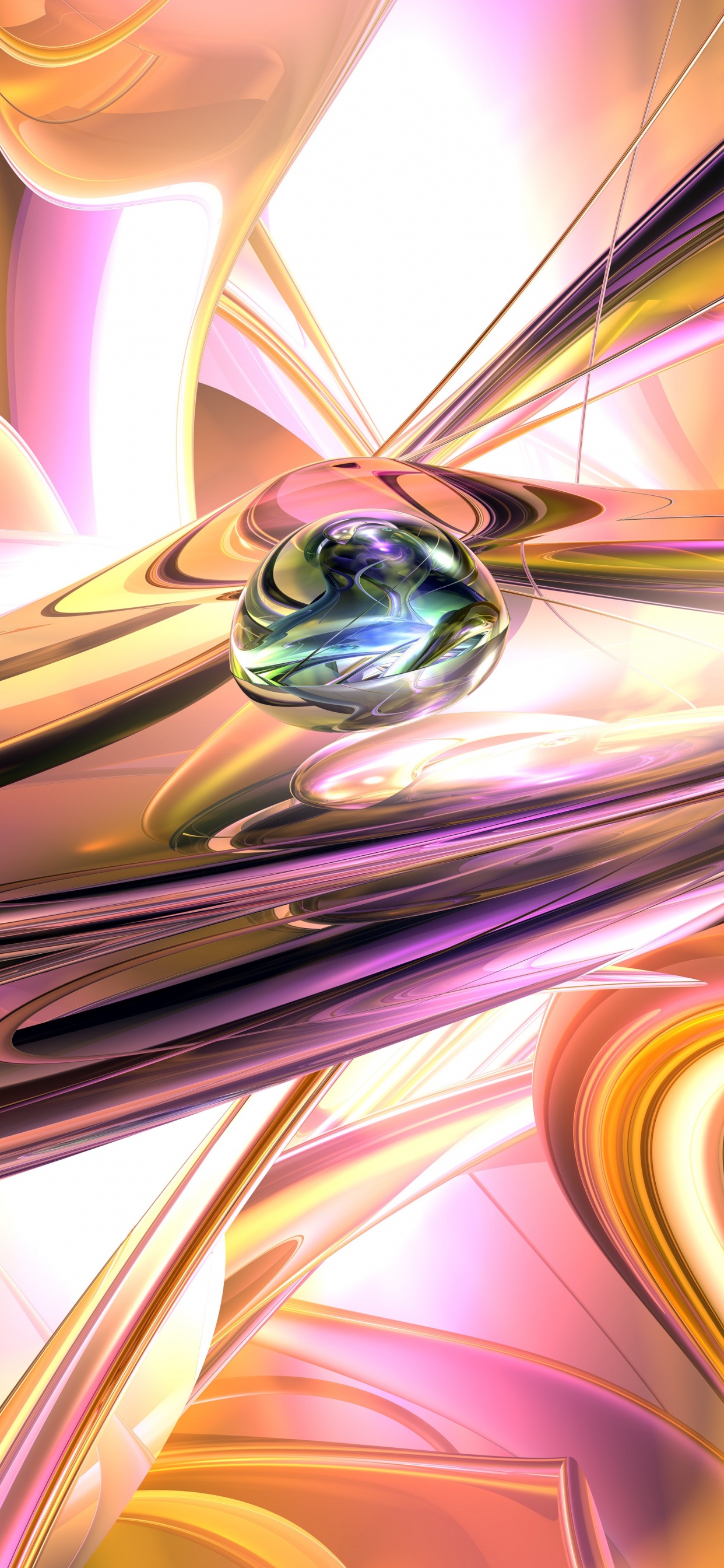 Обои фрактальное искусство, аниме, графика, арт, искусство в разрешении 1242x2688