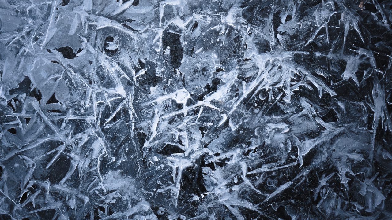 Обои черный, лед, замораживание, мороз, черный и белый в разрешении 1280x720