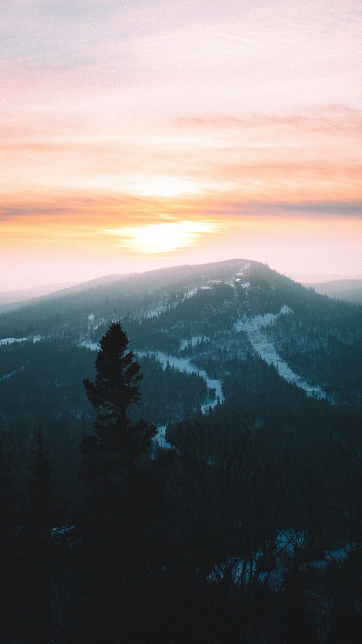 Обои горный рельеф, гора, природа, облако, утро в разрешении 720x1280