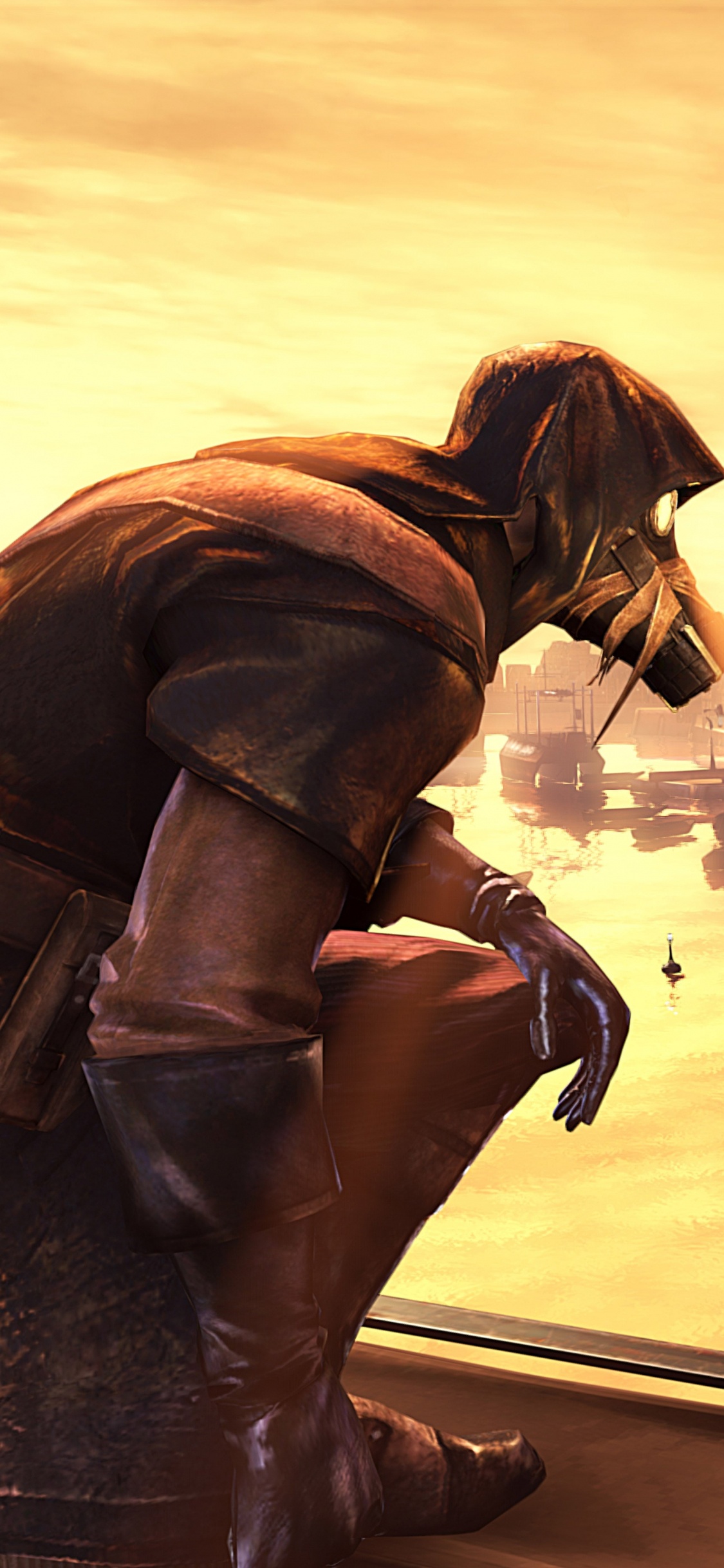 Обои Позориться нож Данвол, Dishonored Полное Издание, шутер, компьютерная игра, приключенческая игра в разрешении 1125x2436