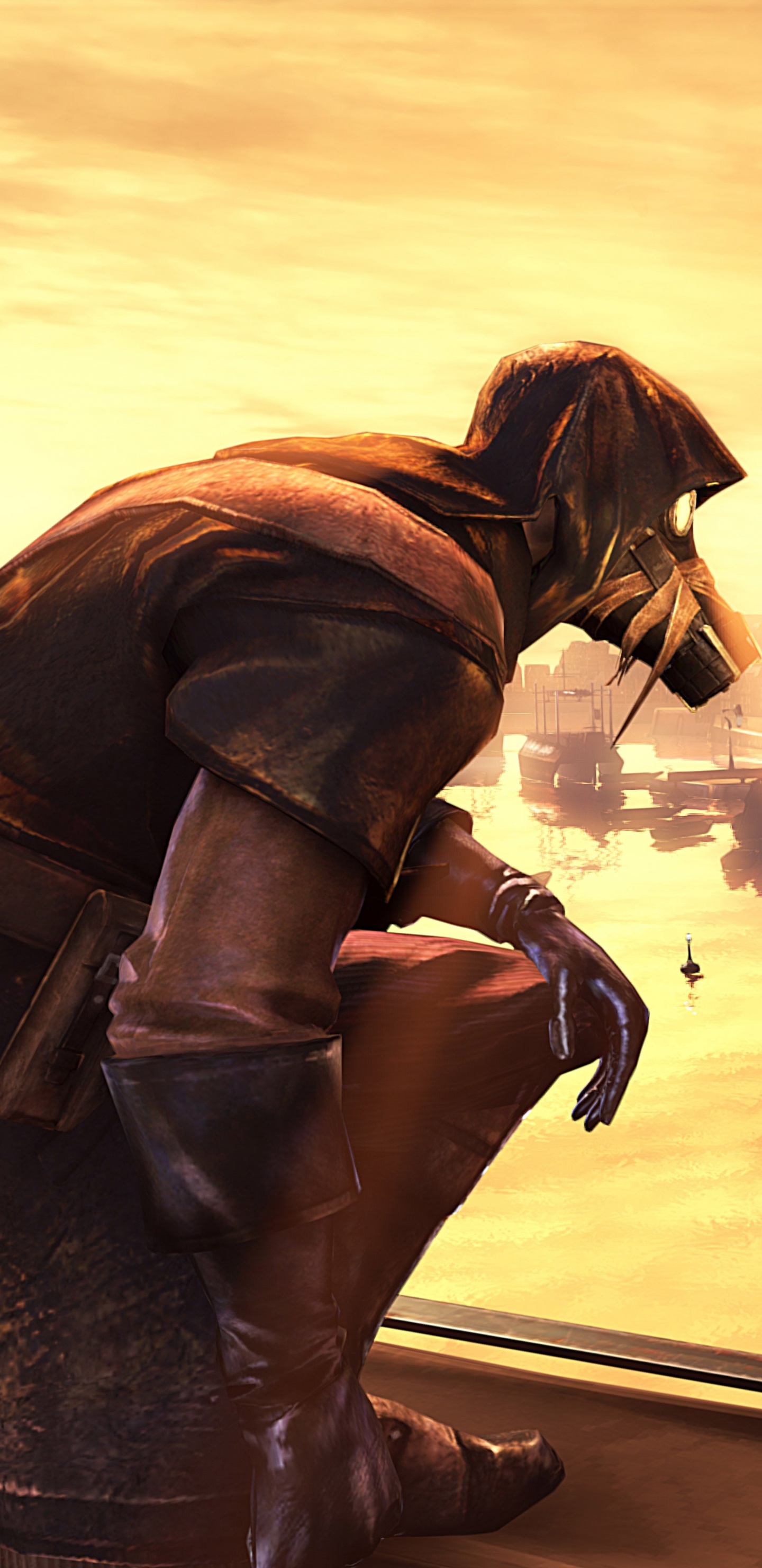 Обои Позориться нож Данвол, Dishonored Полное Издание, шутер, компьютерная игра, приключенческая игра в разрешении 1440x2960