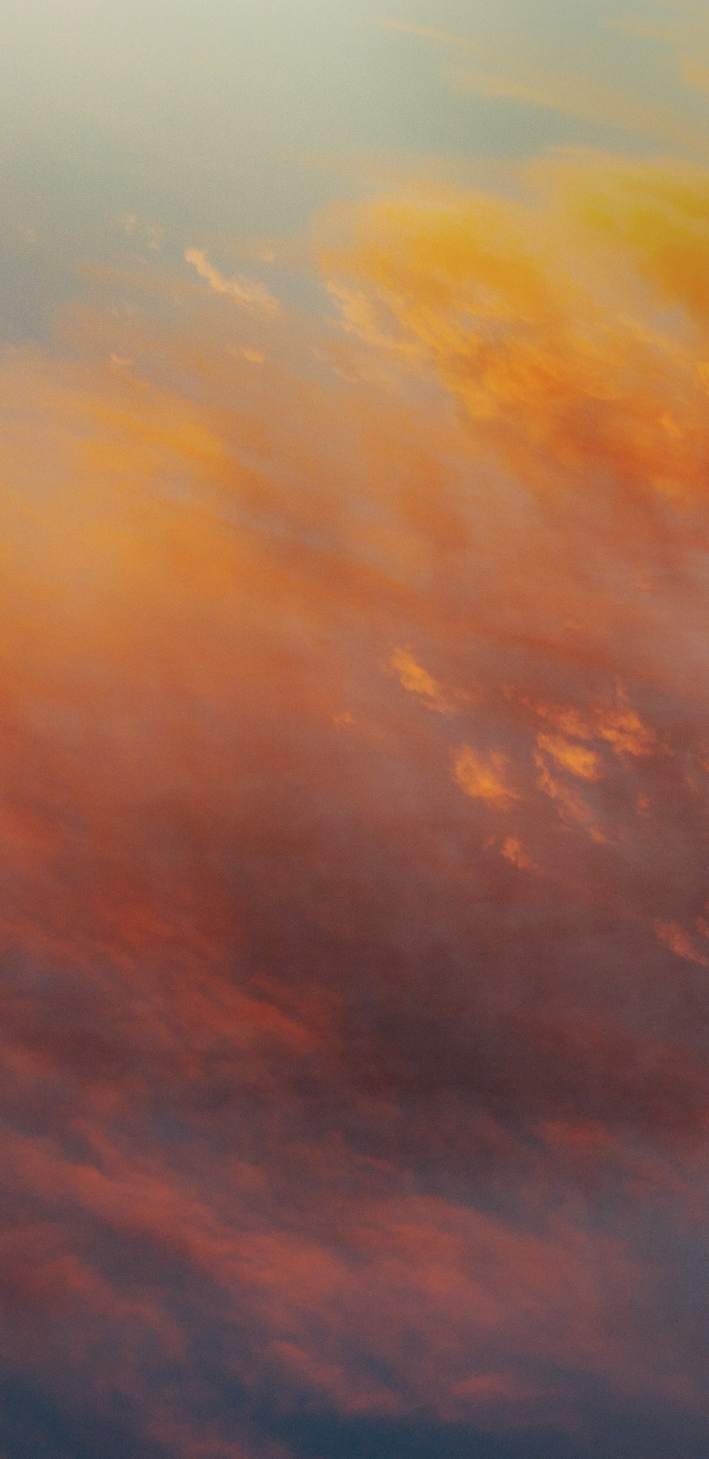 Обои облако, дневное время, атмосфера, Апельсин, послесвечение в разрешении 1440x2960