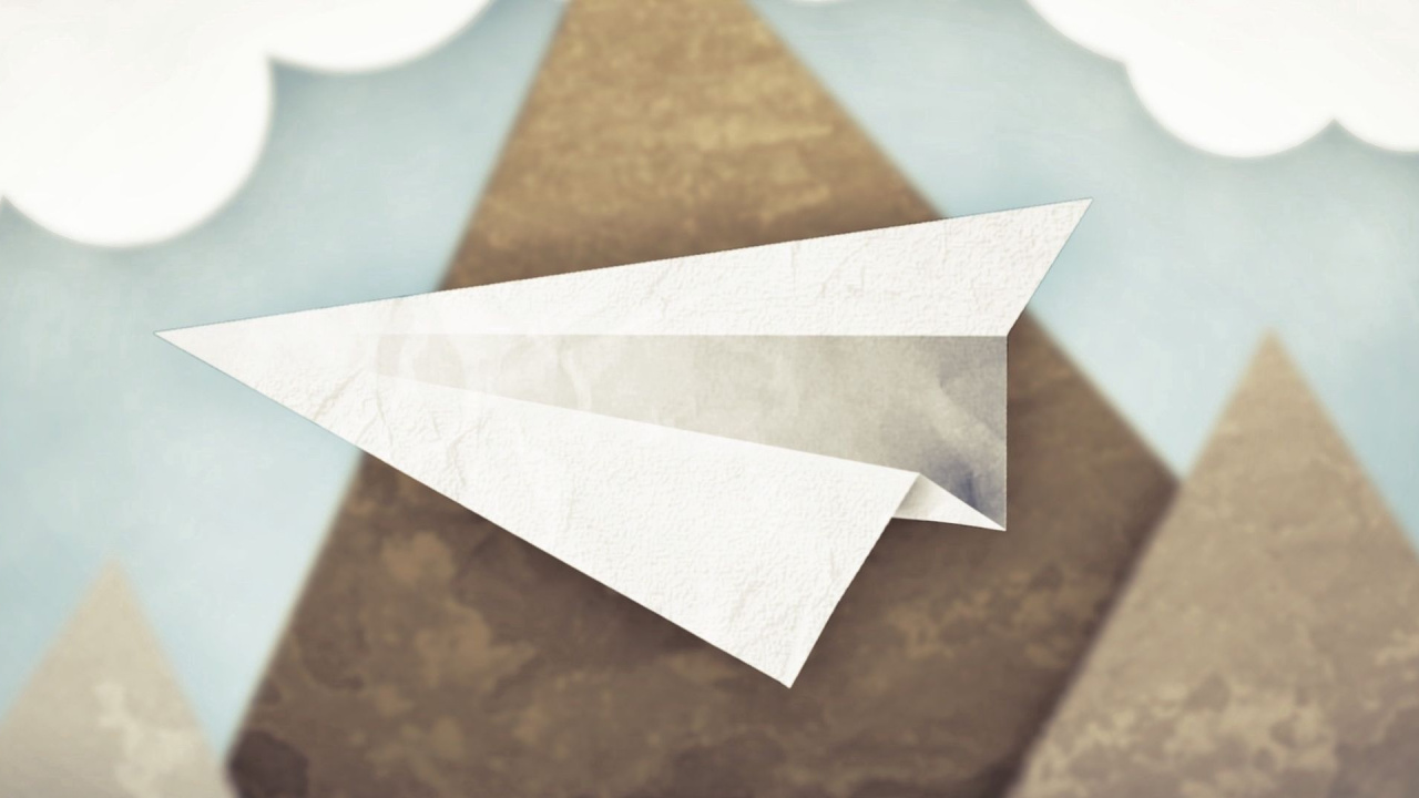 Обои размытые горы, самолет, полет, гора, природа в разрешении 1280x720