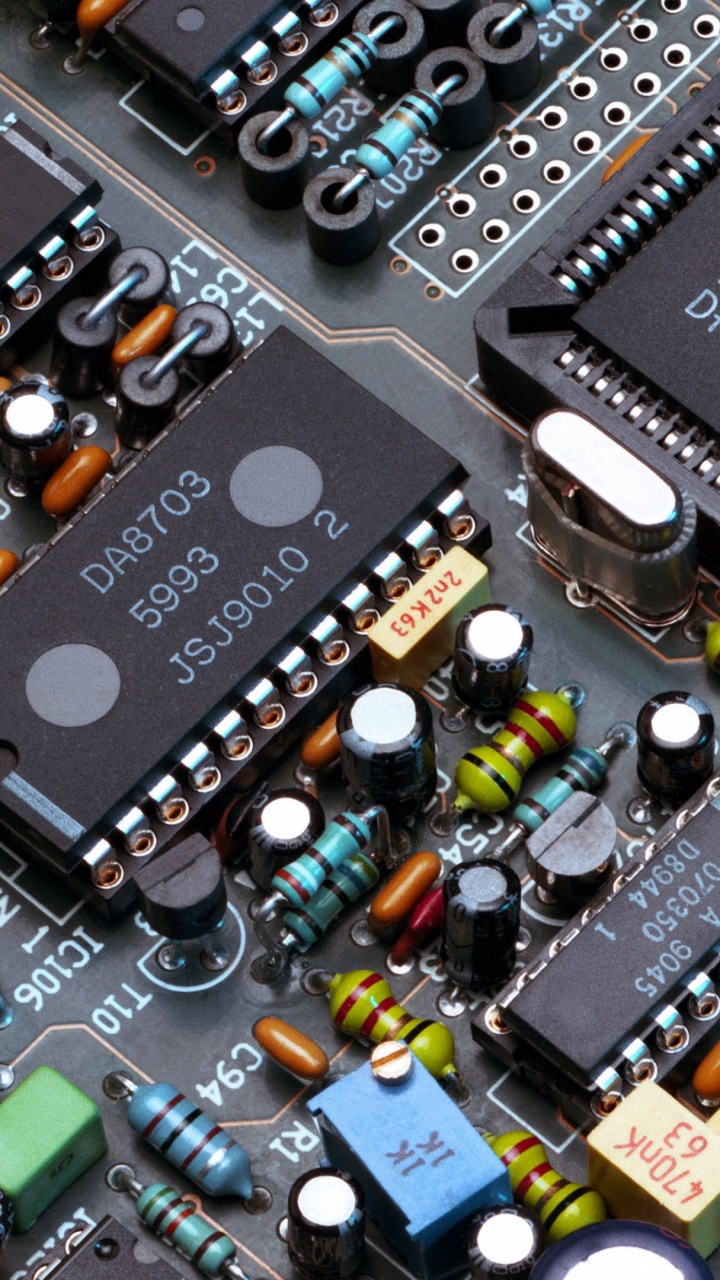 Обои электронная техника, электронный компонент, компонент схема, электрические сети, электронное устройство в разрешении 720x1280