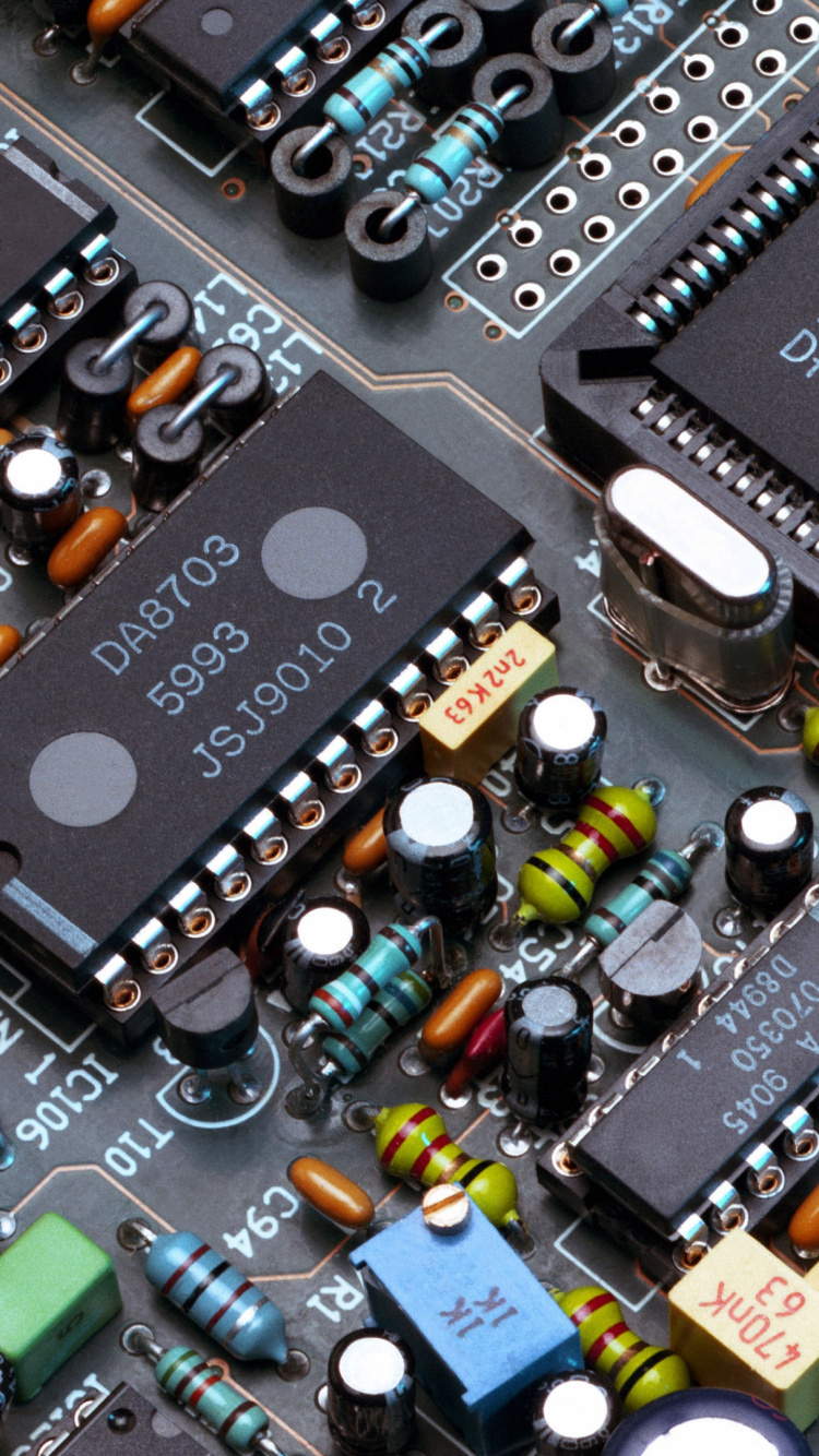 Обои электронная техника, электронный компонент, компонент схема, электрические сети, электронное устройство в разрешении 750x1334