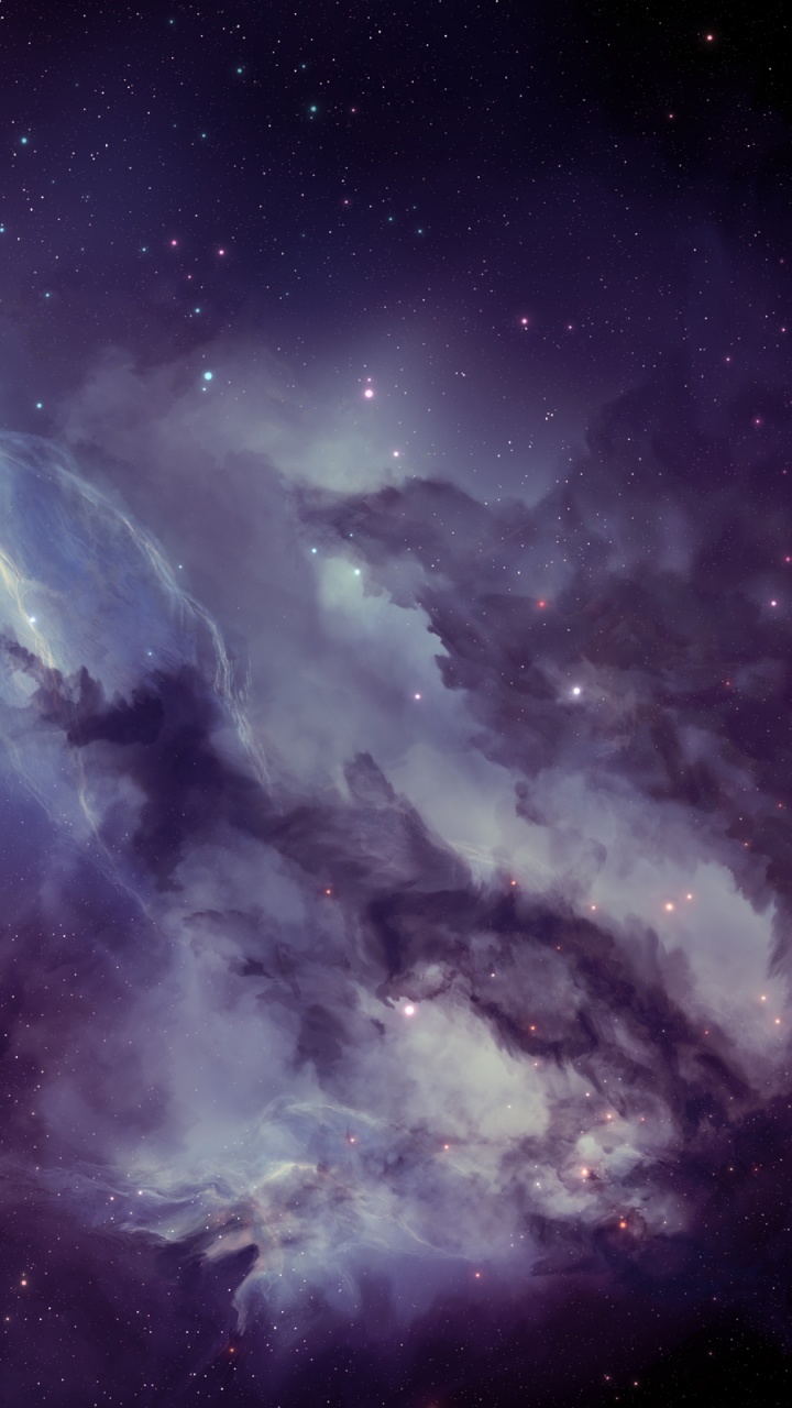 Обои космическое пространство, туманность, атмосфера, астрономический объект, космос в разрешении 720x1280