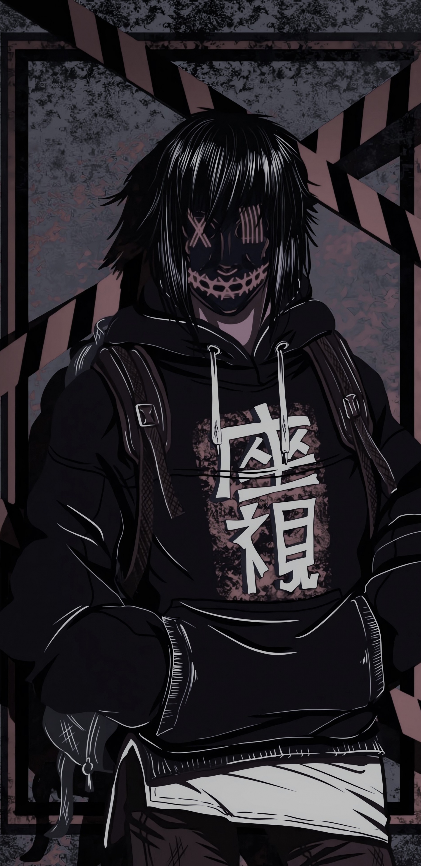 Обои мрачное аниме крутой мальчик, аниме, аниме арт, мультфильм, рукав в разрешении 1440x2960