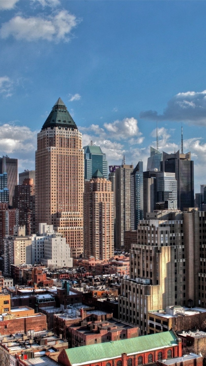 Обои городской пейзаж, город, городской район, метрополия, линия горизонта в разрешении 720x1280