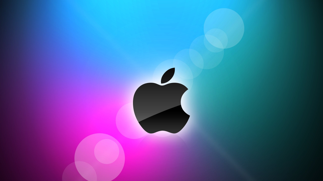 Обои apple, сердце, лого, графика, атмосфера в разрешении 1280x720