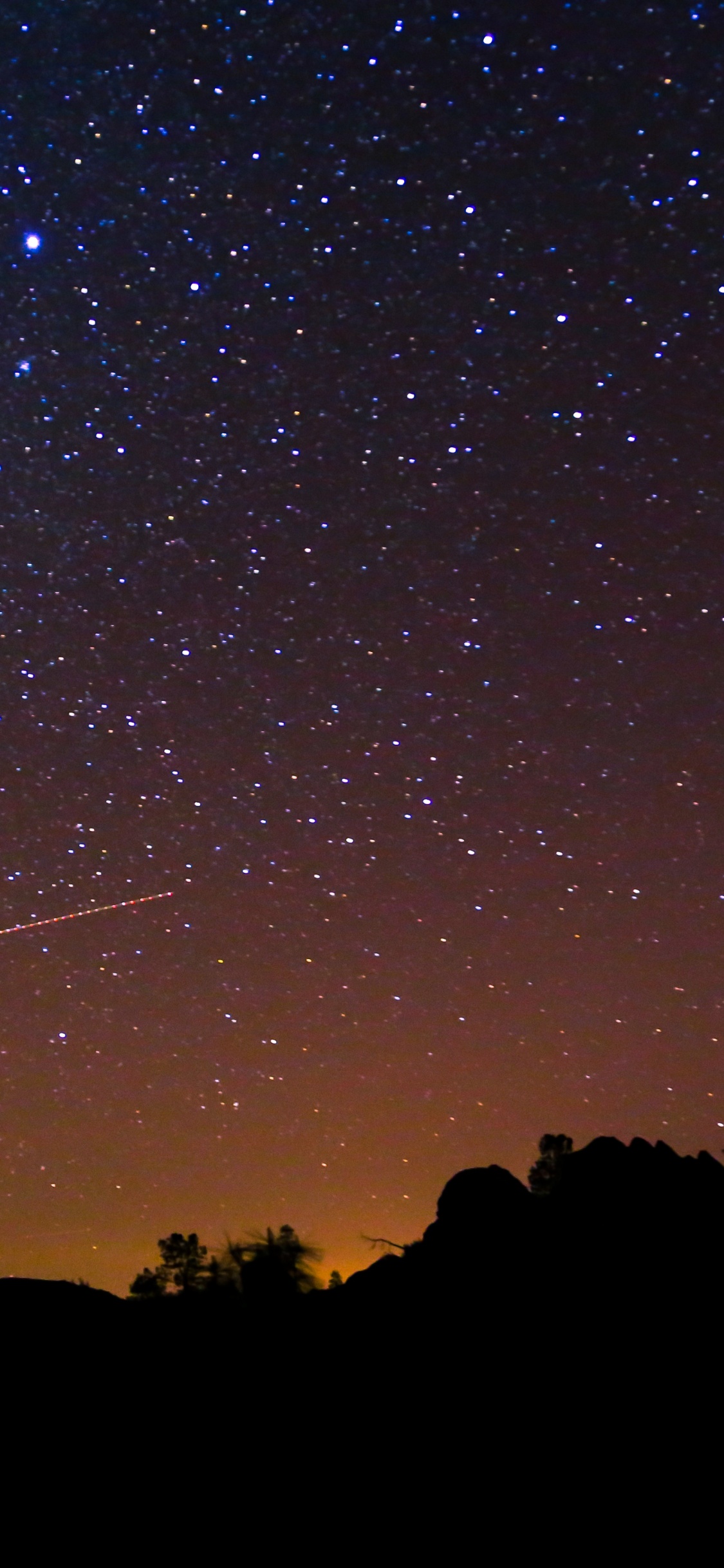 Обои ночное небо, природа, ночь, звезда, Астрономия в разрешении 1125x2436