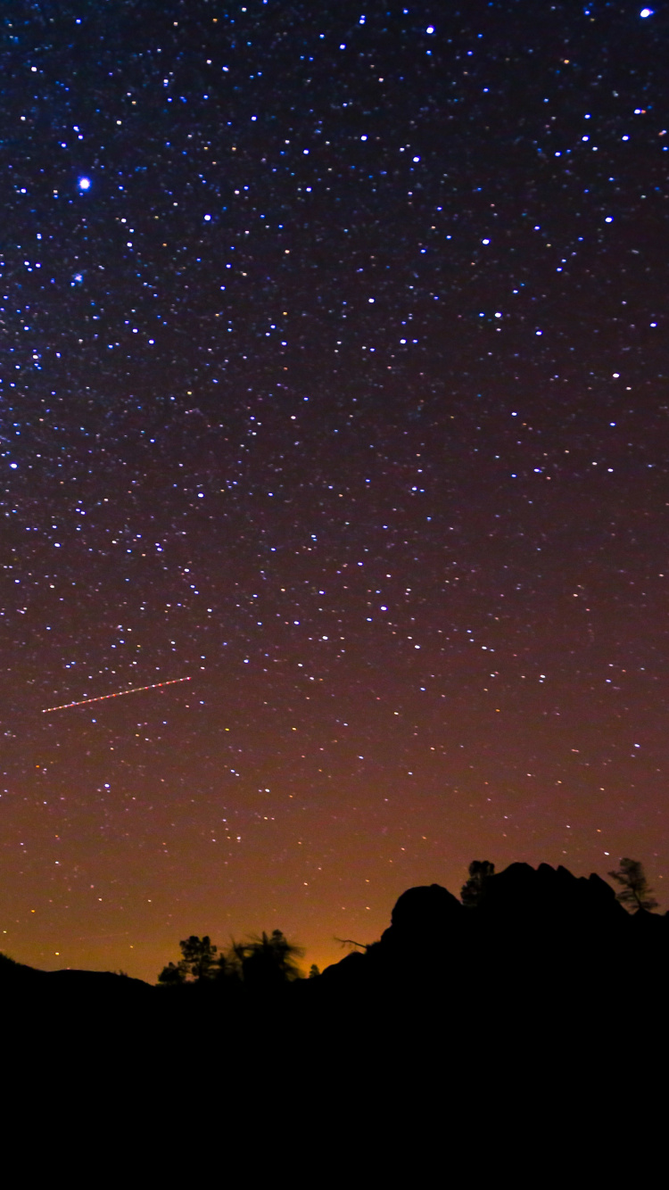 Обои ночное небо, природа, ночь, звезда, Астрономия в разрешении 750x1334