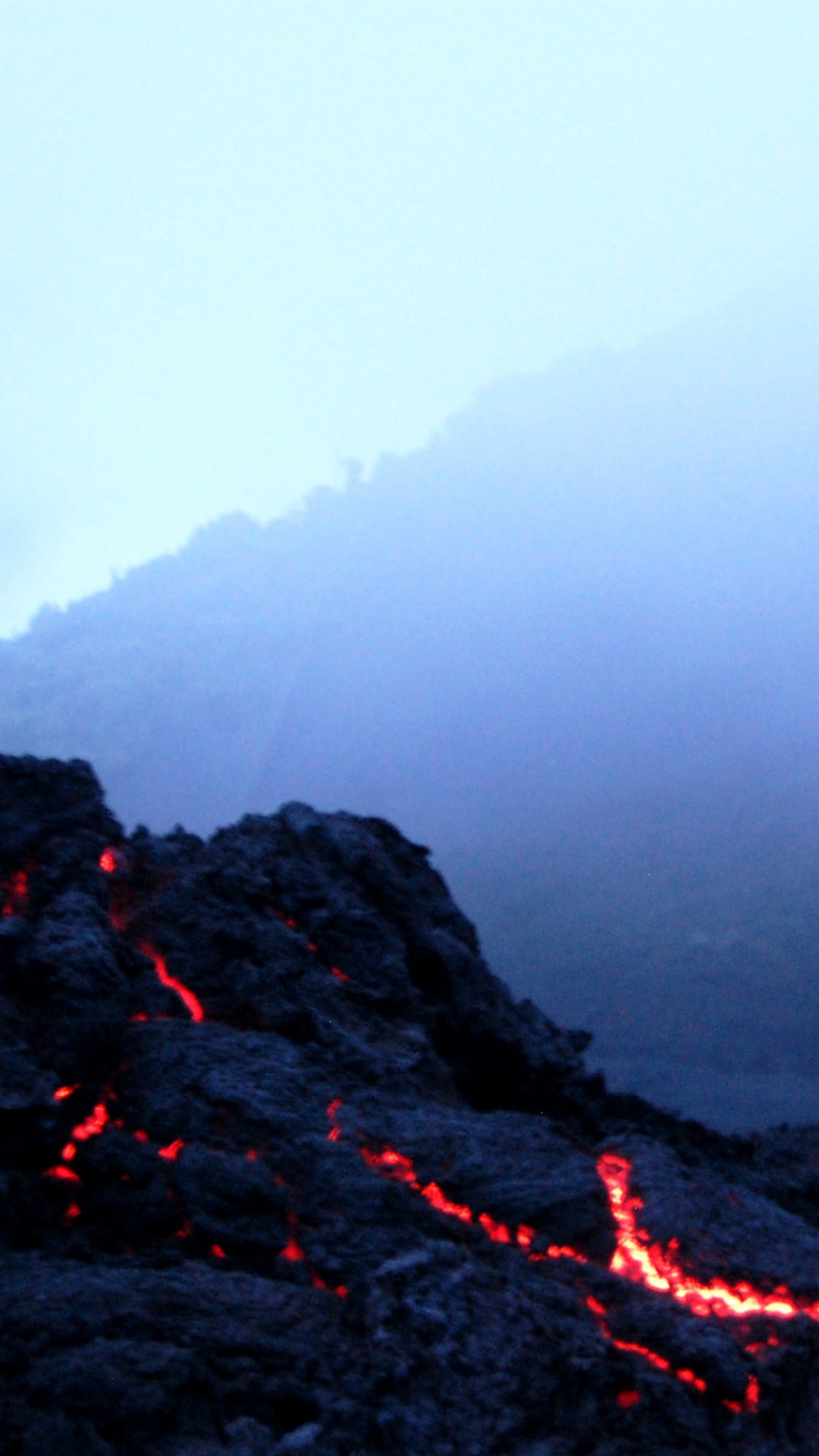 Обои пакае, вулкан, лава, пейзажи гор, горный хребет в разрешении 1080x1920