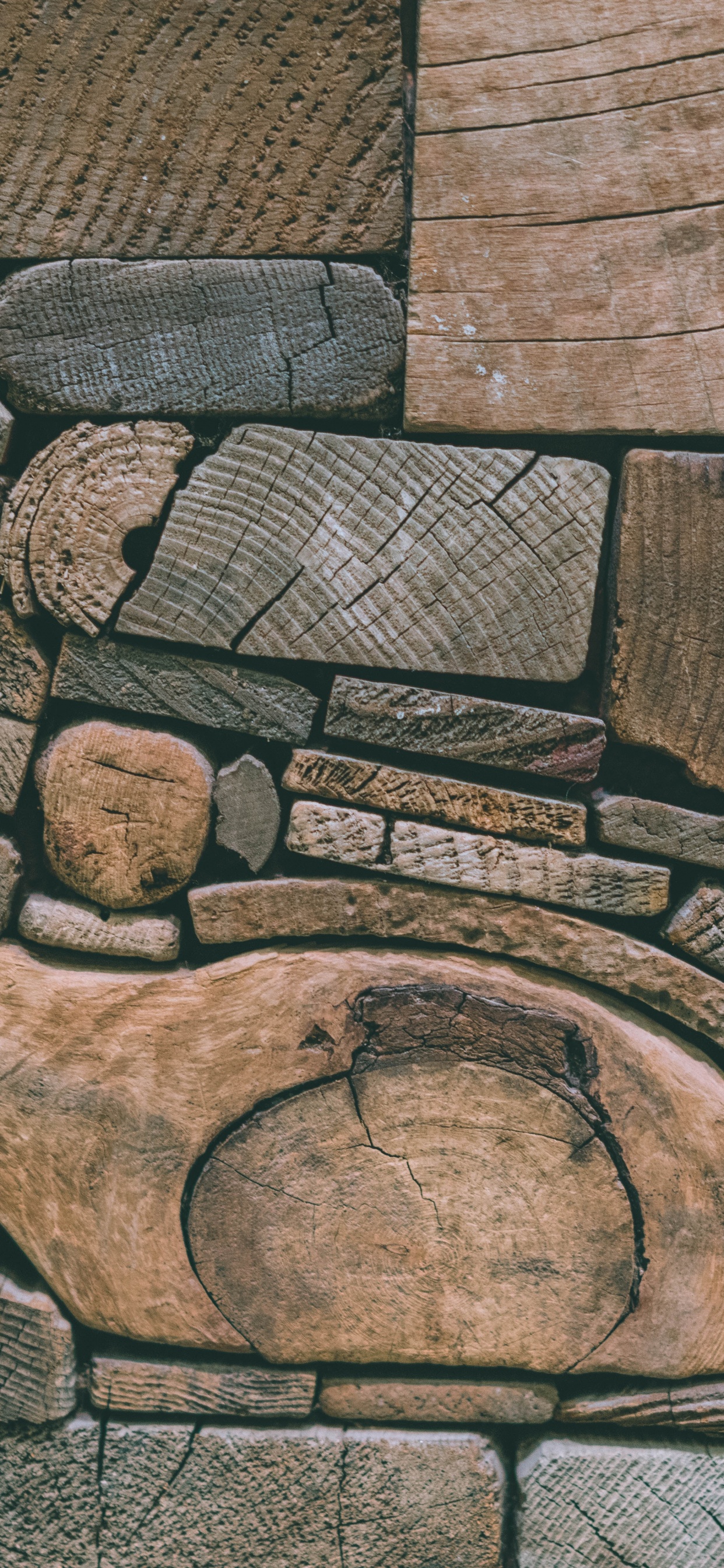 Обои древесина, текстура, стена, кирпичная кладка, кирпич в разрешении 1242x2688